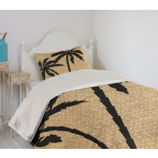 Palm Tree Silhouettes Bedspread Set