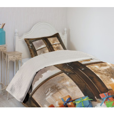 Snow Weather Rustic Style Bedspread Set