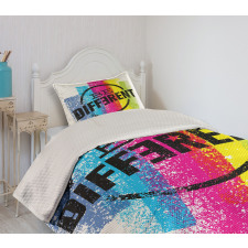 Be Different Motivational Bedspread Set