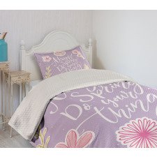 Spring Theme Funny Floral Bedspread Set