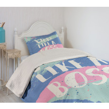 Work Like a Boss Pastel Bedspread Set