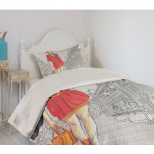 Modern Urban Street Fashion Bedspread Set