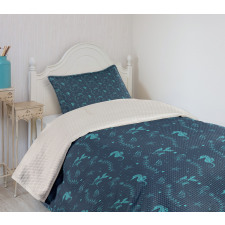 Goldfish Seahorse Bedspread Set