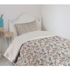 Pastel Retro Marine Bedspread Set