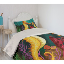 Seahorse Habitat Bedspread Set