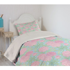 Fresh Petals Sprout Stems Bedspread Set