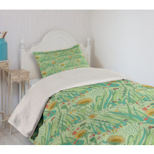 Agriculture Grass Ants Bedspread Set