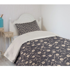 Abstract Foliage Swirls Bedspread Set