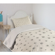 Simple Spiral Circles Bedspread Set