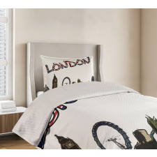 London Tower Cartoon Bedspread Set