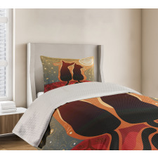 Moon in a Starry Sky Love Bedspread Set