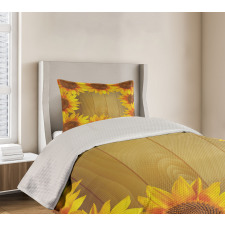 Flower Frame Circle Bedspread Set