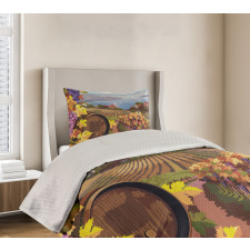 Cartoon Vineyard Grapes Bedspread Set