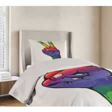 Love in Rainbow Colors Bedspread Set