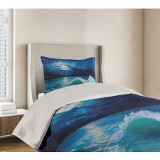 Moonlight over Wavy Sea Bedspread Set