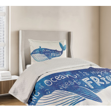 Whale King Friend Bedspread Set