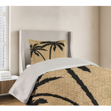 Palm Tree Silhouettes Bedspread Set