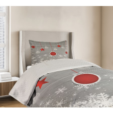 Stars Baubles Snow Bedspread Set