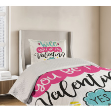 Will You Be My Valentine Bedspread Set