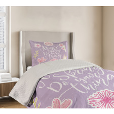 Spring Theme Funny Floral Bedspread Set