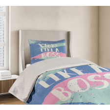 Work Like a Boss Pastel Bedspread Set