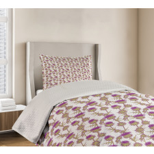 Summer Floral Thistles Bedspread Set