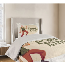 Gray-Haired Old Man Bedspread Set
