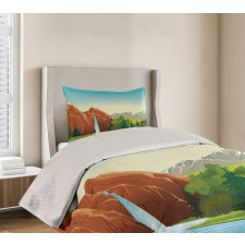 Summer Landscape Woodland Bedspread Set