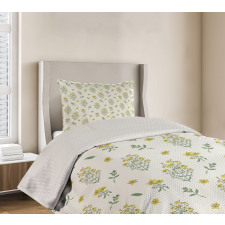 Medical Herbs Flowers Bedspread Set