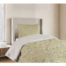 Nursery Doodle Insects Bedspread Set