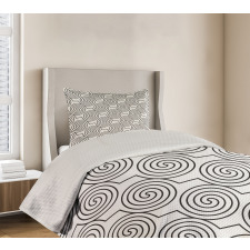 Diagonal Zigzag Swirl Bedspread Set