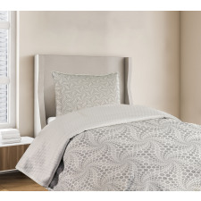 Greyscale Vortex Spots Bedspread Set