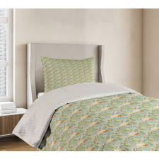 Autumn Dotted Mushrooms Bedspread Set