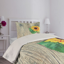 Wood Board Bouquet Bedspread Set