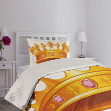 Crown Tiara with Gems Bedspread Set
