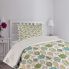 Doodle Dandelions Boho Bedspread Set