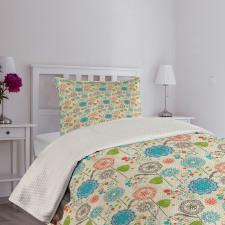 Retro Doodle Cheerful Bedspread Set