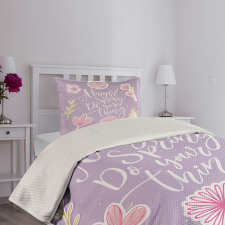 Spring Theme Funny Floral Bedspread Set