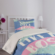 Work Like a Boss Pastel Bedspread Set