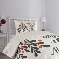 Meet Me Under Mistletoe Bedspread Set