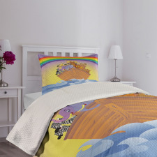 Animals Rainbow Ancient Bedspread Set