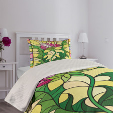 Stained Glass Style Bedspread Set