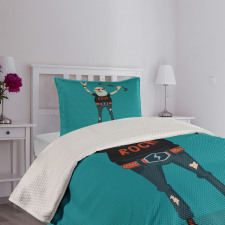 Rock Music Fan Man Bedspread Set