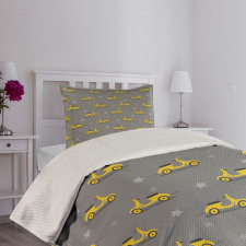 Scooters and Stars Bedspread Set