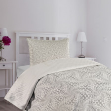 Greyscale Vortex Spots Bedspread Set