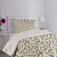 Tangled Stems and Lilies Bedspread Set