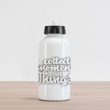 Calligraphy on Dotted Design Aluminum Water Bottle