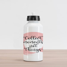 Bold Streak with Typography Aluminum Water Bottle