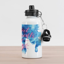 Watercolor Splatters Concept Aluminum Water Bottle