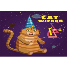 Cat Wizard Funny Cartoon Aluminum Water Bottle